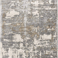 8’ x 11’ Beige and Gray Distressed Area Rug