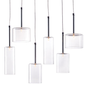 Clear Varying Lantern Ceiling Lamp