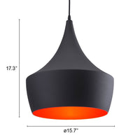 Matte Black Tipi Ceiling Lamp