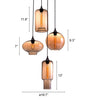 Amber and Black Hanging Ceiling Lamp