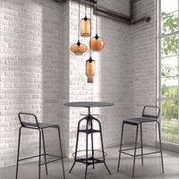 Amber and Black Hanging Ceiling Lamp