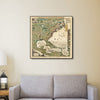 24" x 24" Vintage 1773 Map of British Empire in North America Wall Art