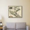 24" x 28" Vintage 1652 Map of Early North America Wall Art