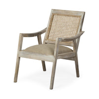 Wooden Chair with Cane Mesh Backrest