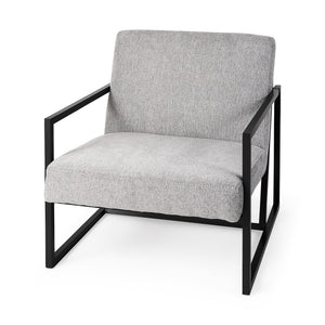 Geo Modern Gray and Black Accent or Side Chair