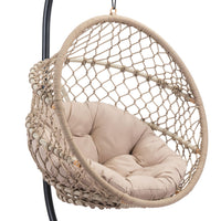 Rope Weave Beige Hanging Chair