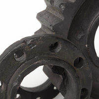 Matte Black Industrial Cogs Bookends