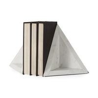 3D Modern Triangle Marble Bookends