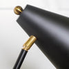 Sleek Black and Gold Cone Adjustable Table or Desk Lamp