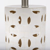 Pierced White Ceramic Base Table Lamp