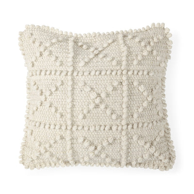 Off-White Embossed Details Pillow Cover