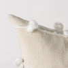 Clouds on Cream Canvas Square Pillow Cover