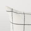 White and Black Grid Lumbar Accent Pillow Cover