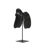 Black Jumping Horse Saddle Sculpture