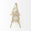 Gold Wire Stretching Dog Shaped Decor Piece