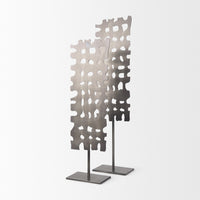 Petite Gray Metal Sculpture