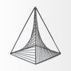 Contemporary Gray Metal Triangular Décor Piece