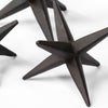 Set of Three Black Metal Star Decor Pieces