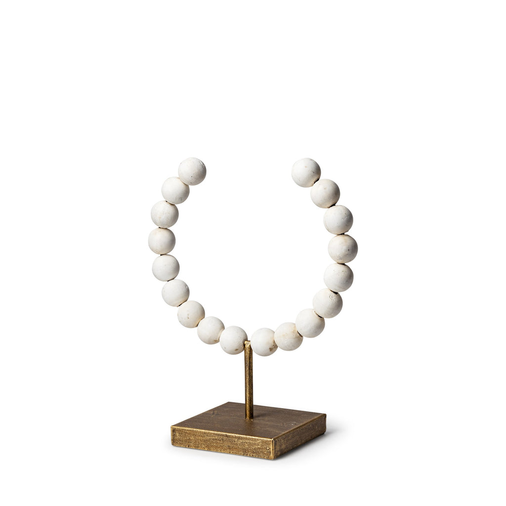 Petite White Beaded Sculpture