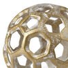 Gold Metal Hollow Orb Sculpture