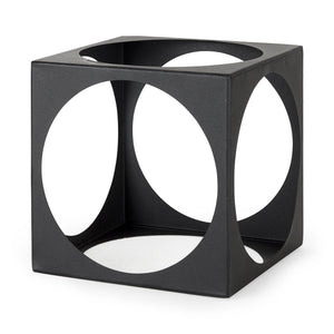 Matte Black Metal Square Sculpture