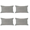 Set of 4 Cream Jacquard Lumbar Pillow Covers