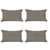 Set of 4 Peach Houndstooth Lumbar Pillow Covers