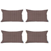 Set of 4 Red Houndstooth Lumbar Pillow Covers