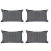 Set of 4 Gray Houndstooth Lumbar Pillow Covers