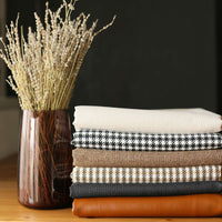 Set of 4 Tan Houndstooth Pillow Covers