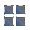 Set of 4 Blue Houndstooth Pillow Covers