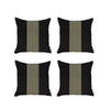 Set of 4 Black and Yellow Houndstooth Pillow Covers