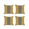 Set of 4 Yellow and Black Houndstooth Pillow Covers