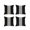 Set of 4 Black and White Center Pillow Covers