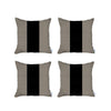 Set of 4 Tan Houndstooth Pillow Covers