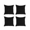 Set of 4 Black Textured Pillow Covers