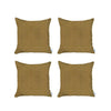 Set of 4 Yellow Textured Pillow Covers