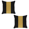 Set of 2 Black and Yellow Center Pillow Covers