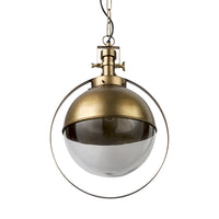 Gold Metal Sphere Pendant Hanging Light