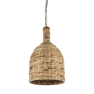 Brown Wicker Hanging Pendant Light