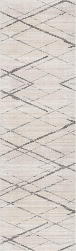 3' X 5' Gray Geometric Dhurrie Area Rug