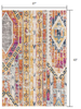 2’ x 4’ Gold and Ivory Distressed Tribal Area Rug