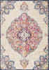 8’ x 11’ Cream Decorative Medallion Area Rug