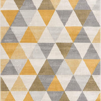 4’ x 6’ Yellow Triangular Lattice Area Rug