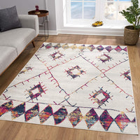 2’ x 4’ White Berber Pattern Area Rug