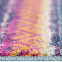 2’ x 4’ Multicolor Irregular Striped Area Rug