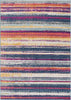 2’ x 4’ Multicolor Irregular Striped Area Rug