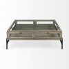 Rustic Gray Brown Shadowbox Coffee Table