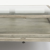 Rustic Gray Brown Shadowbox Coffee Table