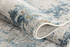 8’ x 11’ Ivory and Blue Abstract Distressed Area Rug